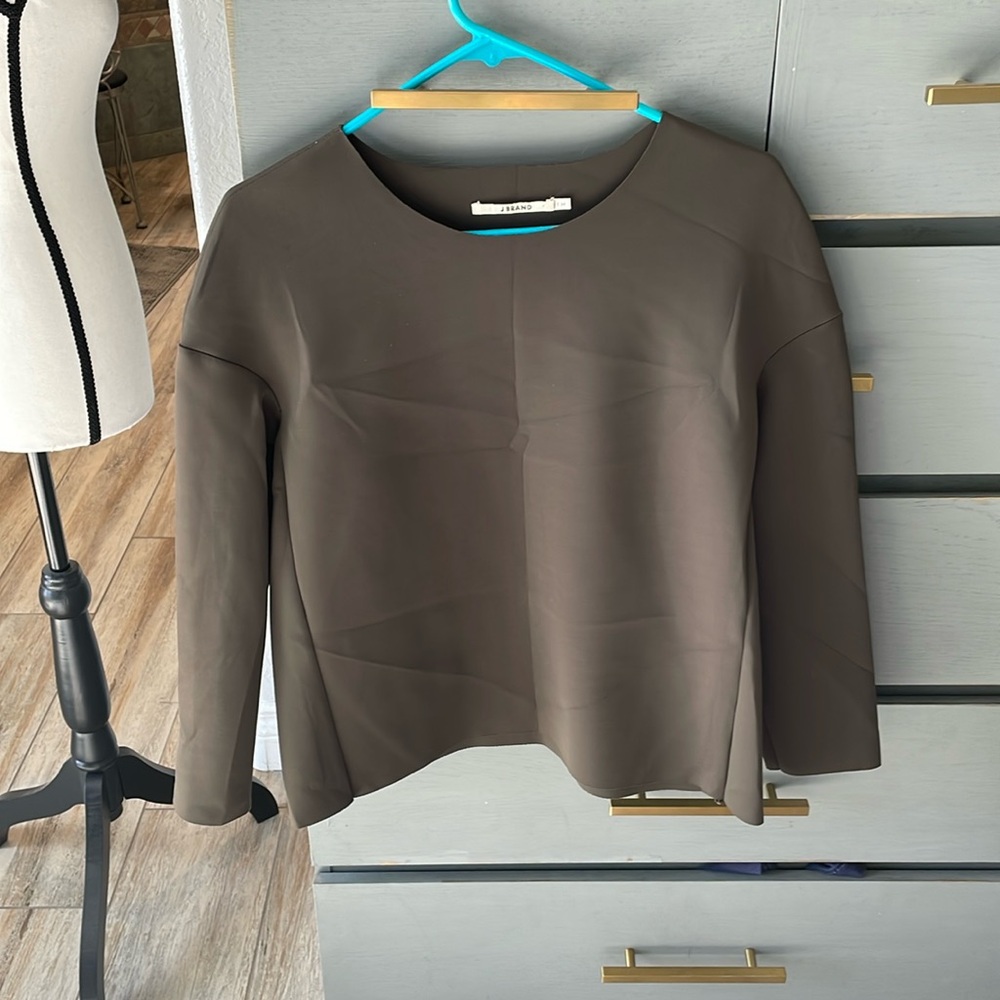 J. Brand Brown nylon and elastic top size medium.
